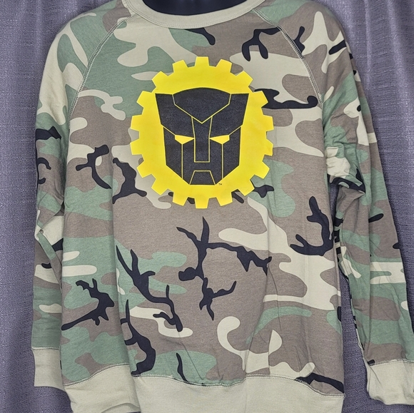Transformers Camouflage Camo Crew Neck Sweatshirt XL - Picture 2 of 7